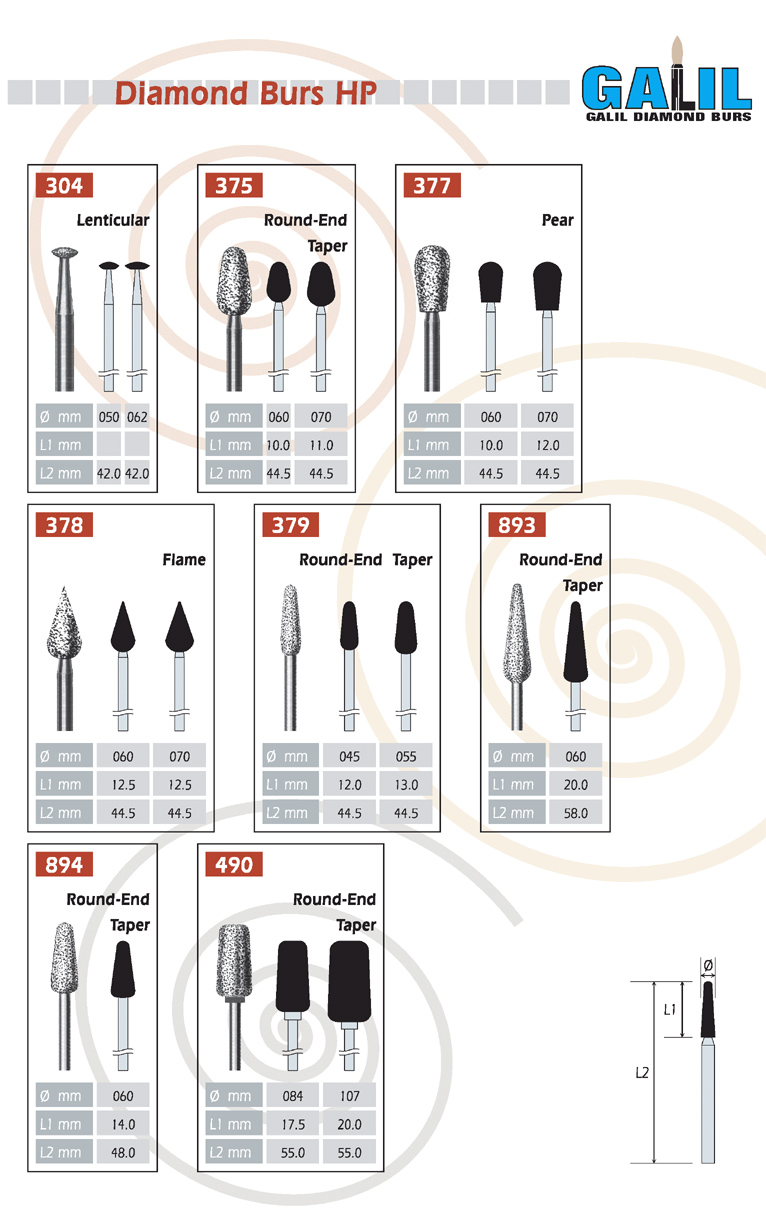 Galil Diamond Burs