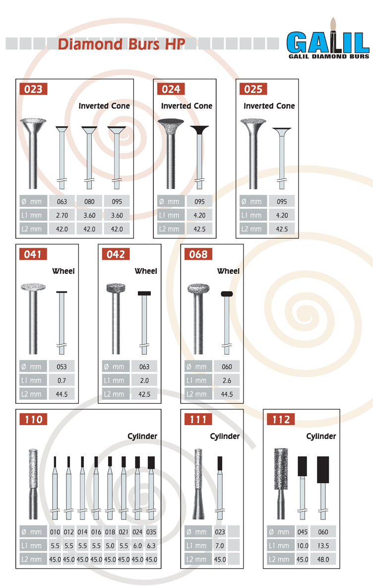 Galil Diamond Burs